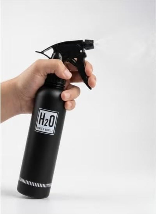500ml Fine Mist Water Spray Bottle – Multi Purpose Empty H2O Sprayer for Curly Hair, Hairstyling, Salon and Barber Use, Plants Care and Daily Cleaning-black - Image 4
